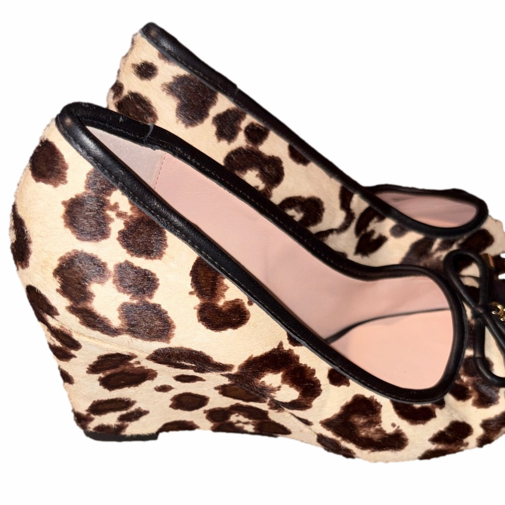 Kate Spade Kacey Calf Hair Leopard Wedges | EUC | Sz 7 - Picture 6 of 6